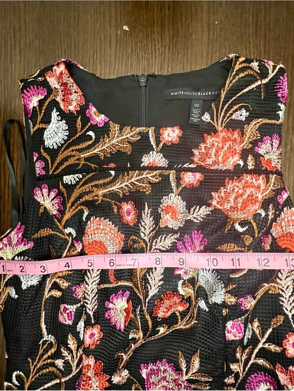 White House Black Market Black Floral Embroidered Sheath Dress - Picture 10 of 12
